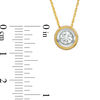 Thumbnail Image 3 of Lab-Created White Sapphire Solitaire Vintage-Style Pendant and Stud Earrings Set in Sterling Silver and 14K Gold Plate