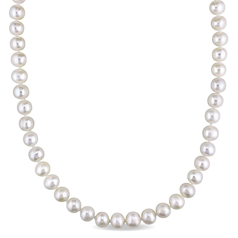 7.5 - 8.0mm Cultured Freshwater Endless Pearl Strand Necklace - 36"