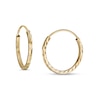 Thumbnail Image 1 of 17.0mm Diamond-Cut Continuous Square Tube Hoop Earrings in 14K Gold
