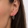 Thumbnail Image 1 of 17.0mm Diamond-Cut Continuous Square Tube Hoop Earrings in 14K Gold