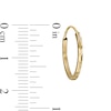 Thumbnail Image 2 of 17.0mm Diamond-Cut Continuous Square Tube Hoop Earrings in 14K Gold
