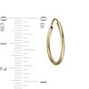 20.0mm Continuous Tube Hoop Earrings in 14K Gold