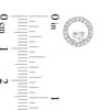 Thumbnail Image 2 of 3.2mm Lab-Created White Sapphire Circle Stud Earrings in Sterling Silver