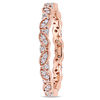 Thumbnail Image 2 of 0.24 CT. T.W. Diamond Alternating Vintage-Style Eternity Wedding Band in 14K Rose Gold