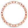 Thumbnail Image 3 of 0.24 CT. T.W. Diamond Alternating Vintage-Style Eternity Wedding Band in 14K Rose Gold