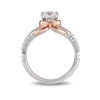Thumbnail Image 1 of Limited Edition Enchanted Disney Snow White 1.33 CT. T.W. Diamond Bow Engagement Ring in 14K Two-Tone Gold