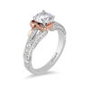 Thumbnail Image 3 of Limited Edition Enchanted Disney Snow White 1.33 CT. T.W. Diamond Bow Engagement Ring in 14K Two-Tone Gold
