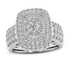 Thumbnail Image 0 of 1.45 CT. T.W. Diamond Rectangle Frame Multi-Row Ring in 10K White Gold