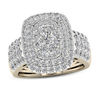 Thumbnail Image 0 of 1.45 CT. T.W. Diamond Rectangle Frame Multi-Row Ring in 10K Gold