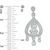 Thumbnail Image 1 of Lab-Created White Sapphire Vintage-Style Chandelier Drop Earrings in Sterling Silver