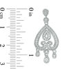 Thumbnail Image 2 of Lab-Created White Sapphire Vintage-Style Chandelier Drop Earrings in Sterling Silver