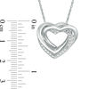 Thumbnail Image 2 of Diamond Accent Interlocking Hearts Pendant in Sterling Silver