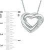 Diamond Accent Interlocking Hearts Pendant in Sterling Silver