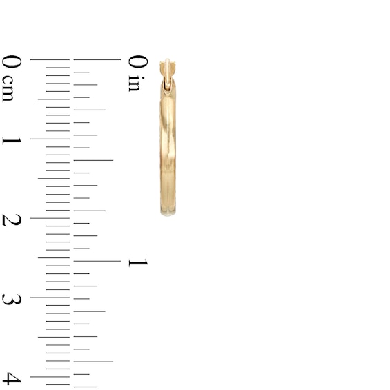 Diamond-Cut 20.0mm Hoop Earrings in Hollow 14K Tri-Tone Gold