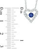 Thumbnail Image 1 of Unstoppable Love™ Lab-Created Blue and White Sapphire Heart Pendant in Sterling Silver