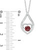Unstoppable Love™ 6.0mm Garnet Heart in Teardrop Pendant in Sterling Silver