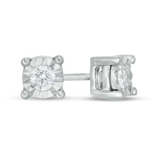 0.085 CT. T.W. Diamond Solitaire Stud Earrings in 10K Gold