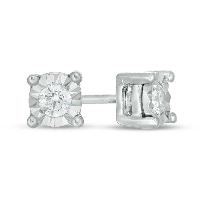 CT. T.W. Diamond Solitaire Stud Earrings in 10K Gold|Peoples Jewellers