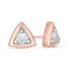 Thumbnail Image 1 of 0.23 CT. T.W. Diamond Solitaire Triangle Stud Earrings in 10K Rose Gold