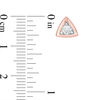 Thumbnail Image 2 of 0.23 CT. T.W. Diamond Solitaire Triangle Stud Earrings in 10K Rose Gold