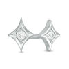 Thumbnail Image 1 of 0.04 CT. T.W. Diamond Solitaire Star Stud Earrings in 10K White Gold