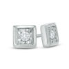 Thumbnail Image 0 of 0.23 CT. T.W. Diamond Solitaire Square Stud Earrings in 10K White Gold