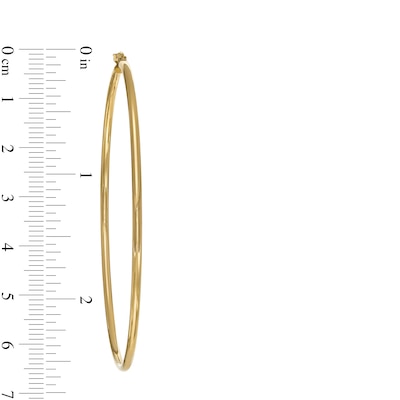 65.0mm Tube Hoop Earrings in 10K Gold