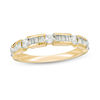 Thumbnail Image 0 of 0.45 CT. T.W. Baguette and Round Diamond Alternating Wedding Band in 10K Gold