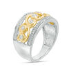 Thumbnail Image 2 of 0.37 CT. T.W. Diamond Filigree Scroll Ring in 10K Two-Tone Gold