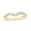 Thumbnail Image 1 of 0.065 CT. T.W. Diamond Contour Wedding Band in 10K Gold