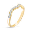 Thumbnail Image 1 of 0.065 CT. T.W. Diamond Contour Wedding Band in 10K Gold