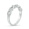 Thumbnail Image 2 of 0.086 CT. T.W. Diamond Chain Link Band in Sterling Silver