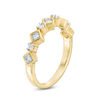 Thumbnail Image 1 of 0.145 CT. T.W. Diamond Alternating Anniversary Band in 10K Gold