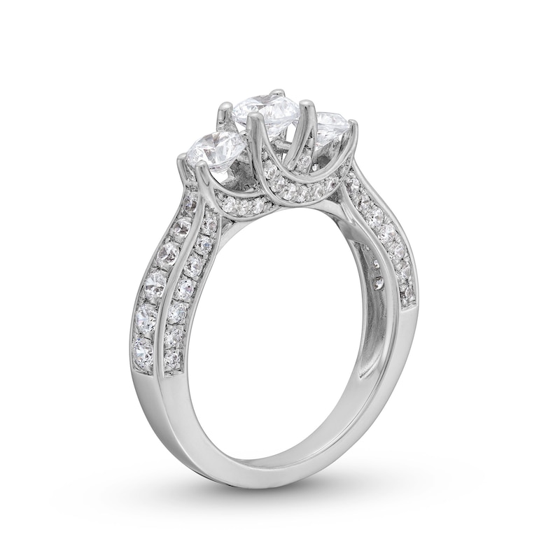 1.45 CT. T.W. Diamond Past Present Future® Ring in 14K White Gold (I/I2)