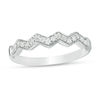 Thumbnail Image 0 of 0.085 CT. T.W. Diamond Zig-Zag Band in 10K White Gold