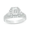 Vera Wang Love Collection 2.23 CT. T.W. Emerald-Cut Diamond Frame Engagement Ring in 14K White Gold (I/SI2)