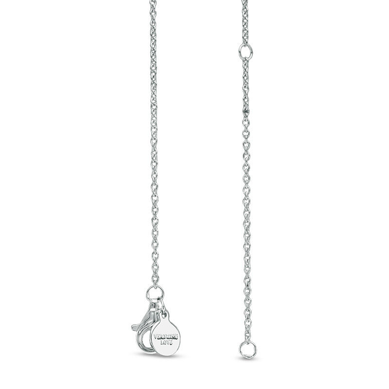 Main Image 2 of The Kindred Heart from Vera Wang Love Collection Sapphire and 0.085 CT. T.W. Diamond Pendant in Sterling Silver - 19"