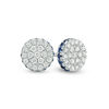 Thumbnail Image 0 of Vera Wang Love Collection 0.37 CT. T.W. Composite Diamond and Blue Sapphire Stud Earrings in Sterling Silver