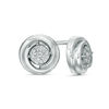 Thumbnail Image 1 of 0.085 CT. T.W. Diamond Swirl Stud Earrings in Sterling Silver