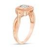 Thumbnail Image 1 of 0.065 CT. T.W. Multi-Diamond Square Twist Promise Ring in 10K Rose Gold