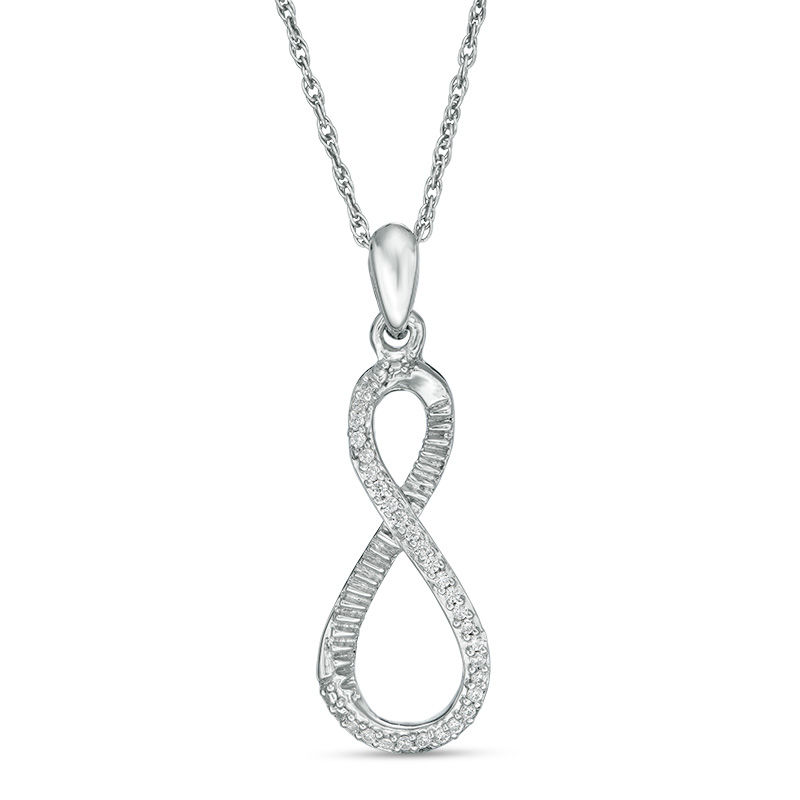 0.067 CT. T.W. Diamond Infinity Pendant in Sterling Silver|Peoples Jewellers