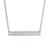 0.18 CT. T.W. Diamond Bar Necklace in Sterling Silver - 17"