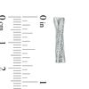 Thumbnail Image 2 of 0.065 CT. T.W. Diamond Crossover Hoop Earrings in Sterling Silver