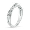 Thumbnail Image 1 of 0.117 CT. T.W. Diamond Crossover Band in Sterling Silver