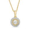 Thumbnail Image 1 of 0.086 CT. T.W. Diamond Frame Pendant in 10K Gold