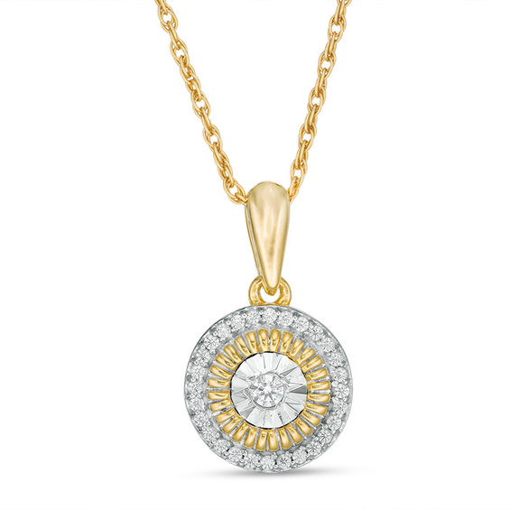 0.086 CT. T.W. Diamond Frame Pendant in 10K Gold | Peoples Jewellers