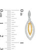 Thumbnail Image 2 of 0.23 CT. T.W. Diamond Double Marquise Drop Earrings in Sterling Silver and 10K Gold
