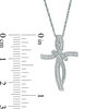 0.086 CT. T.W. Diamond Bypass Cross Pendant in Sterling Silver