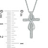 0.085 CT. T.W. Diamond Infinity Cross Pendant in Sterling Silver