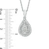 Thumbnail Image 1 of 0.23 CT. T.W. Composite  Diamond Teardrop Frame Pendant in Sterling Silver